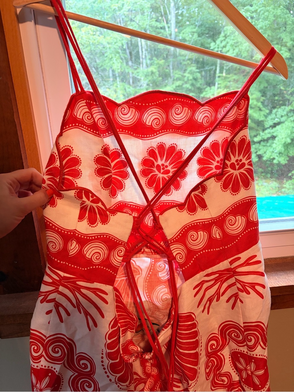 FARM Rio Ainika Red Shell Mini Dress - Picture 5 of 5